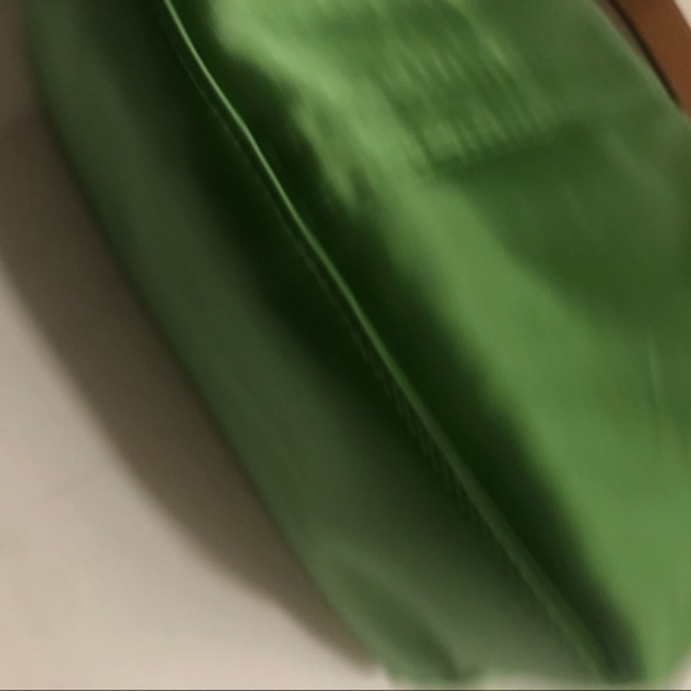 Coach vintage y2k green satin mini bag leather trim - Picture 7 of 13